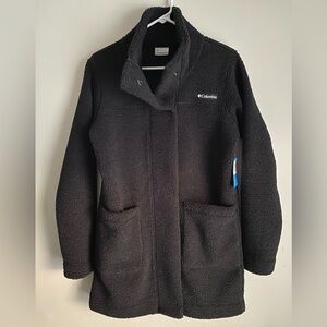 Columbia Panorama Long Black Teddy Jacket